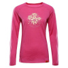 Alpine Pro MERENA dámske ružové tričko z merino vlny - XL