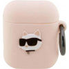 Karl Lagerfeld Apple AirPods 2/1 cover Silicone Choupette Head 3D KLA2RUNCHP