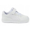 Biele detské topánky na suchý zips Puma Caven AC PS, veľkosť 27,5, stielka 17,5 cm