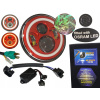 Lampa DRL LED čipy OSRAM 7 reflektor červená