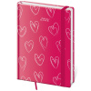 Helma 365 Diár denný A5 Vario 2026, Hearts s gumičkou