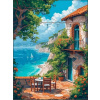 Diamantové maľovanie Norimpex 40x30 cm Terasa nad oceánom