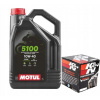 Olej Motul 5100 10W40 4L + Olejový filter K&N KN303 4T Yamaha Honda Kawasaki