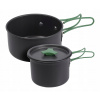 Kempingová sada riadu 2ks (hrnček, ešus) hliníková čierna
