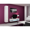 Cama Meble Obývačka VIGO NEW 13, biely mat/biely lesk