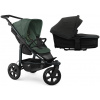TFK Mono3 2v1 Olive Combi carrycot + Seat unit Nenafukovacie kolesá (s výplňou) Hlboká vanička Anthracite with Red Higlights