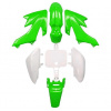 Kompletní plasty na pitbike zeleno-bílé kapotáž pitbike komplet