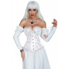 12 Pieces Soft Steel Bones White Sexy Jacquard Palace Style Corset 2XL
