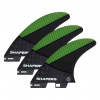 Surf finy Shapers Carvn Tri S2 black/lime ML - Odosielame do 24 hodín