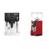 Rancilio Silvia PRO X, černá + Eureka Mignon Specialita, CR ferrari red