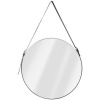 LOFT okrúhle zrkadlo na páse 51 cm ČIERNE nastaviteľné (LOFT okrúhle zrkadlo na páse 51 cm ČIERNE nastaviteľné)