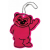 Reflexný prívesok medvedík, ružový