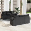 zahrada-XL Súprava záhradných pohoviek 7 pcs Čierna 100 x 55 x 73 cm 3348749