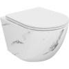 Mexen Lena WC miska Rimless so sedadlom s pomalým zatváraním slim, duroplast, biela kameň - 30224092