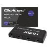 Qoltec 51797 Aktívny HDMI rozbočovač 2 x HDMI 4K x 2K | 6 Gb/s | 60 Hz