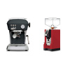 Ascaso Dream ONE, Anthracite + Eureka Mignon Perfetto, CR ferrari red