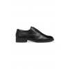 Kožené poltopánky Geox D JAYLON 2 čierna farba, na plochom podpätku, D56QAD 00043 C9999 D56QAD.00043.C9999 EUR 39