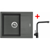 Sinks LINEA 600 Titanium + Elka čierna matná