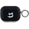 Karl Lagerfeld PU Embossed Choupette Head Puzdro na AirPods Pro Black KLAPPGCHPK