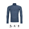 Pánske tričko s dlhým rukávom ORTOVOX 230 COMPETITION Zip Neck LONG SLEEVE M