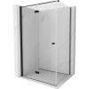 Mexen Mist-F T, 1-krídlový skladací sprchový kút ľavý 70 x 95 cm, číre sklo, čierny profil, 8A6T-070-095-70-00-L