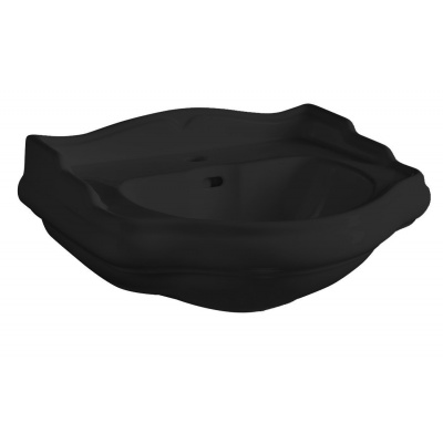 Kerasan RETRO keramické umývadlo 56x46,5cm, čierna mat SPH 104531
