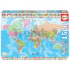 Puzzle Political Worldmap Educa 1500 dielov a Fix lepidlo od 11 rokov