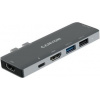 Canyon DS-5, 7v1 hub pre MacBook, USB-C Power delivery, 1xUSB 3.0, 1xUSB 2.0, 2xHDMI, TF a SD reader CNS-TDS05B