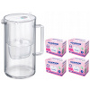 FILTRAČNÁ KANVICA AQUAPHOR GLASS 2,5L SKLENENÁ BIELA + 4 FILTRE