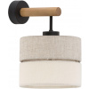 TK Lighting Eco nástenná lampa 1x15 W čierna-sivá-drevená-béžová 5776