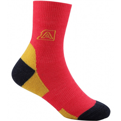 Alpine Pro Indo Detské vlnené ponožky KSCU016 pink glo S