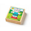Woody puzzle šatníková skriňa Mačička 18 dielov