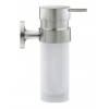 Duravit Starck T - Dávkovač mydla s držiakom, matné sklo/kefovaná nerezová 0099357000