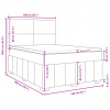 vidaXL Boxspring posteľ s matracom tmavohnedá 160x200 cm látka - Hnedá - 218030-211556