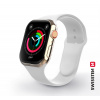 SWISSTEN silikonový řemínek pro Apple Watch 42-44 mm bílá 46000114