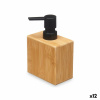 Craftenwood Dávkovač na mydlo Čierna Bambus Plastické 9,7 x 15 x 5,8 cm (12 kusov)