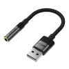 AppleMix Redukcia / adaptér ACEFAST USB-A na 3,5 mm jack - čierny