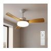 Brilagi - LED stmievateľný stropný ventilátor LED/34W/230V 106 cm biela/hnedá + DO WF-OSD-187 + záruka 3 roky zadarmo