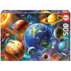 Puzzle Solar System Educa 500 dielov + lepidlo Fix puzzle od 11 rokov EDU18449