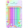 Pastelky FABER-CASTELL Sparkle/12 plechová krabička pastel