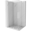 Mexen Velar L Duo, sprchový kút s posuvnými dverami 100 x 90 cm, 8mm číre sklo, biela matná, 871-100-090-02-03-20