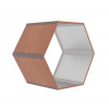 Přístřešek na dřevo G21 HEX 53 - 92 x 60 cm, hnědý
