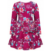Dievčenské šaty - Šaty sa rozšírili na koleno mtt veľkosť 152 (3672 Velor Dress Flowers s kabelkou R 152)