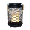 Solight kovový lampáš s LED sviečkou, teplá biela, 3xAA, čierna, 20cm WO3101