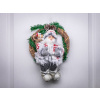 Dekorácia MagicHome Vianoce, Santa sediaci vo venci, veniec, 30 cm