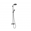 Hansgrohe Activera S - Sprchový set s vaňovým termostatom, priemer 24 cm, 2 prúdy, EcoSmart, matná čierna 28871670