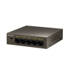 Tenda TEF1105P PoE 5-Port 10/100Mbps desktop switch, 802.3af/at 1.-4.port, 58W PoE TEF1105P-4-63W