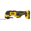 DCS353D2 DEWALT 12V XR AKU BEZUHLÍKOVÁ OSCILAČNÍ MULTIBRUSKA, 2 X 2,0 AH BATERIE, NABÍJEČKA, KUFR T-STAK A 35 KS PŘÍSLUŠENSTVÍ