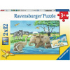 RAVENSBURGER Puzzle Mláďatá zvierat 2x12 dielikov