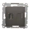 Kontakt Simon HDMI 1-zásuvka Simon54 PREMIUM/NATURE hnedá DGHDMI.01/46